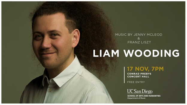 Liam Wooding Piano Concert, Visiting Fulbright Scholar
